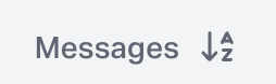 a screenshot of a button allowing a user to sort by unread messages